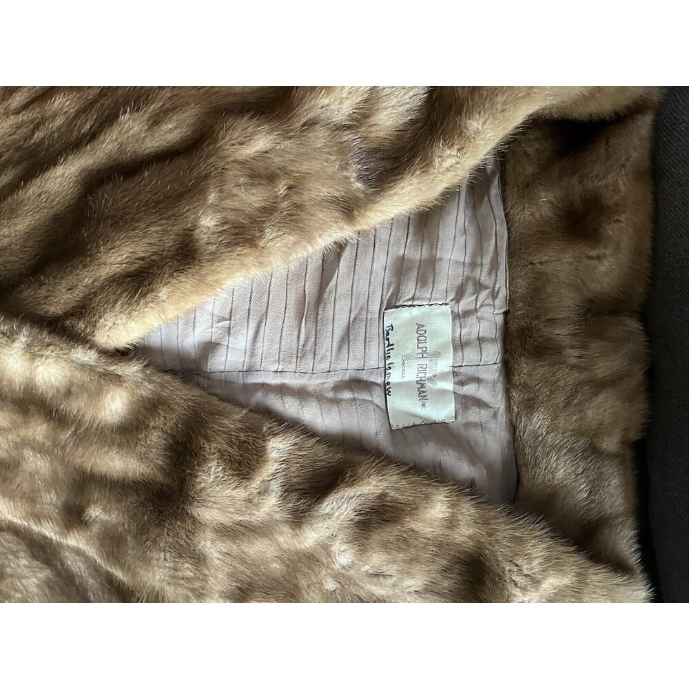 VINTAGE Mink? Shawl / fur wrap adolph richman SEE ALL PICS PRETTY RARE FIND HERE